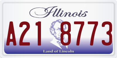 IL license plate A218773