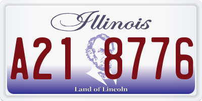IL license plate A218776