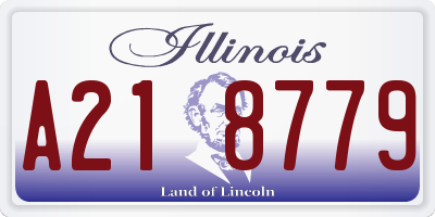 IL license plate A218779