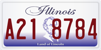 IL license plate A218784