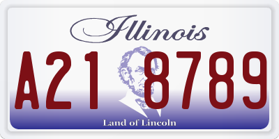 IL license plate A218789