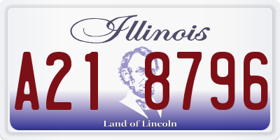 IL license plate A218796