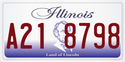 IL license plate A218798