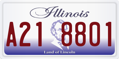 IL license plate A218801