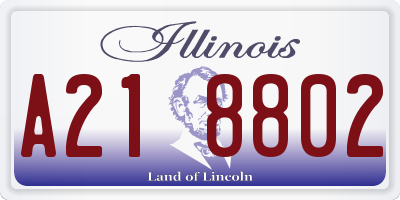 IL license plate A218802