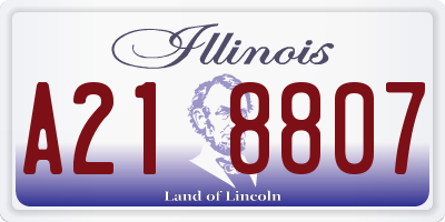 IL license plate A218807