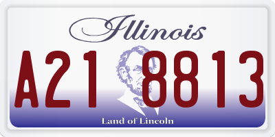 IL license plate A218813
