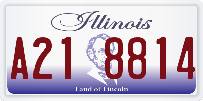 IL license plate A218814