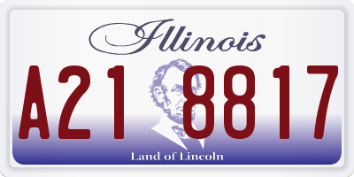 IL license plate A218817