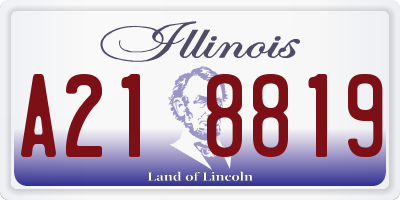 IL license plate A218819