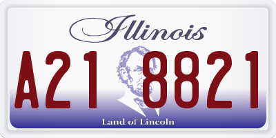 IL license plate A218821
