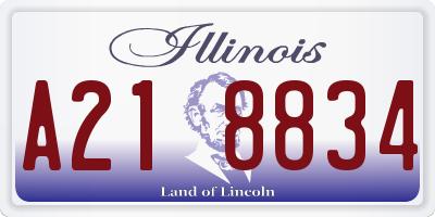 IL license plate A218834