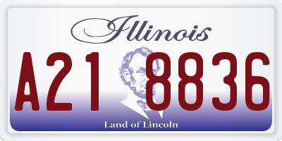 IL license plate A218836