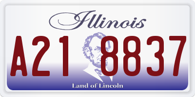 IL license plate A218837