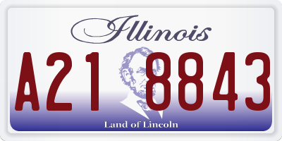 IL license plate A218843