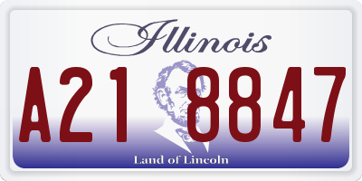 IL license plate A218847