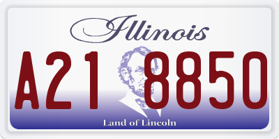 IL license plate A218850
