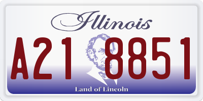 IL license plate A218851