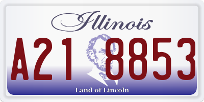 IL license plate A218853
