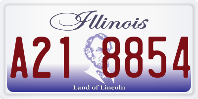 IL license plate A218854