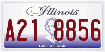 IL license plate A218856