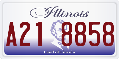 IL license plate A218858