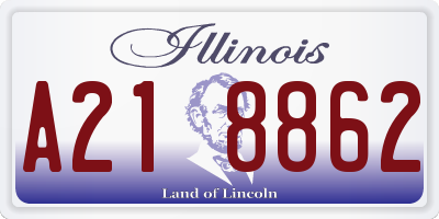 IL license plate A218862