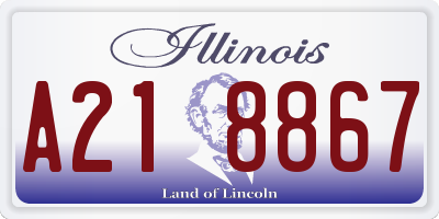 IL license plate A218867