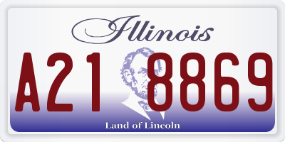 IL license plate A218869