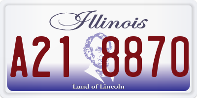 IL license plate A218870