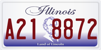 IL license plate A218872