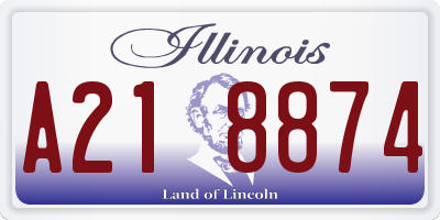 IL license plate A218874