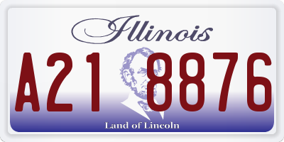 IL license plate A218876