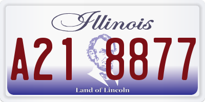 IL license plate A218877