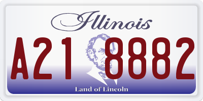 IL license plate A218882
