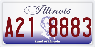 IL license plate A218883