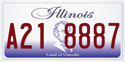 IL license plate A218887