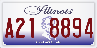IL license plate A218894