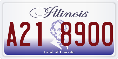 IL license plate A218900
