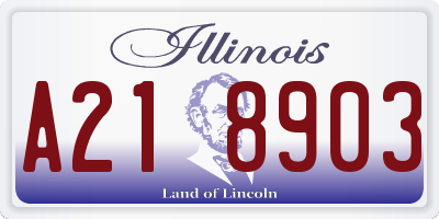 IL license plate A218903