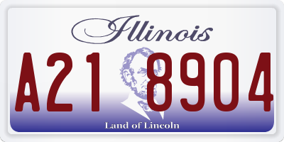IL license plate A218904