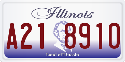 IL license plate A218910