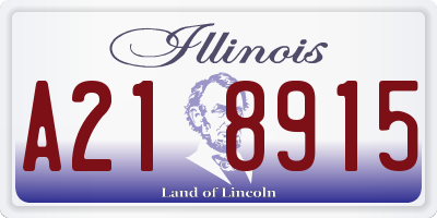 IL license plate A218915