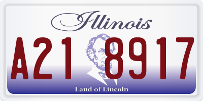 IL license plate A218917