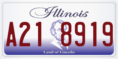 IL license plate A218919