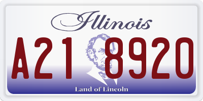 IL license plate A218920