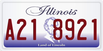 IL license plate A218921