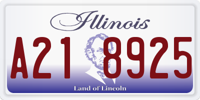 IL license plate A218925