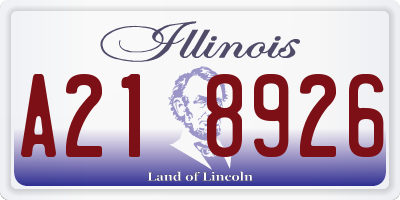 IL license plate A218926