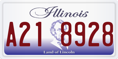 IL license plate A218928